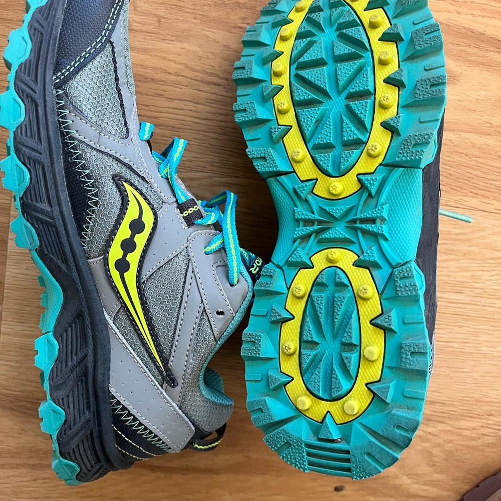 Saucony Gray and Teal Athletic Shoes